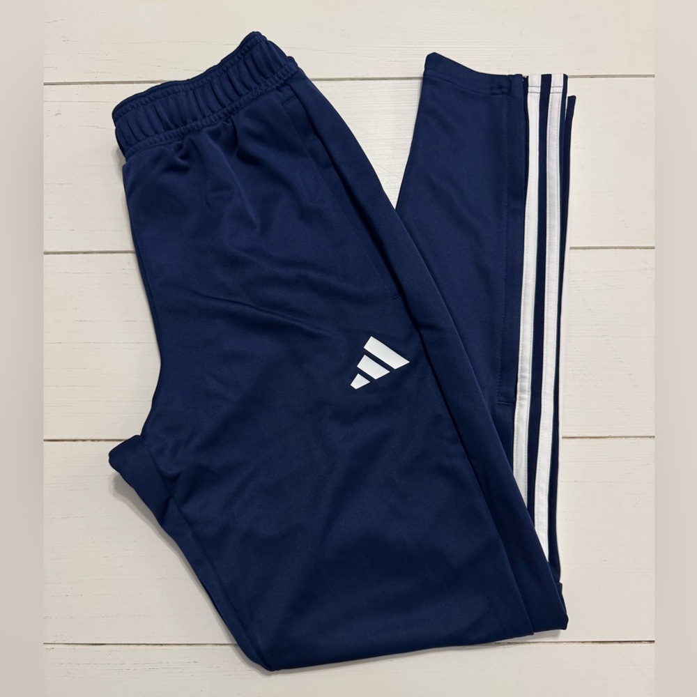 Adidas Navy Joggers with Logo